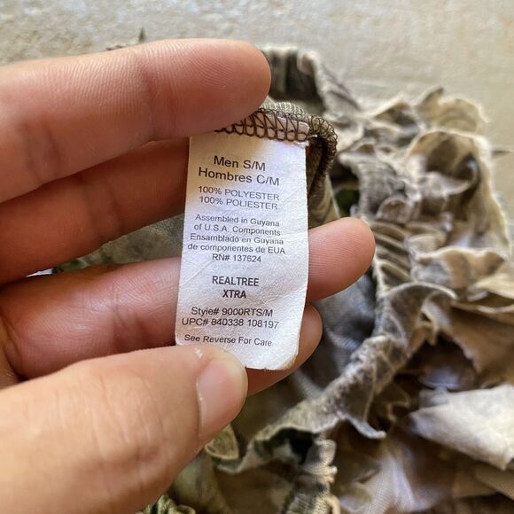 Realtree Underbrush Camo Suit Mens Size Small Hunting Hooded Jacket With Mask - Picture 3 of 12